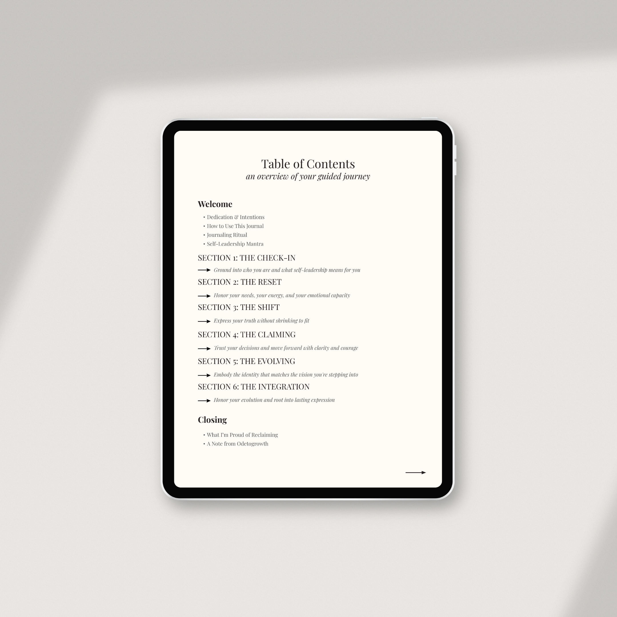 Odetoevolving | Digital Guided Journal for Embodiment & Self-Expression