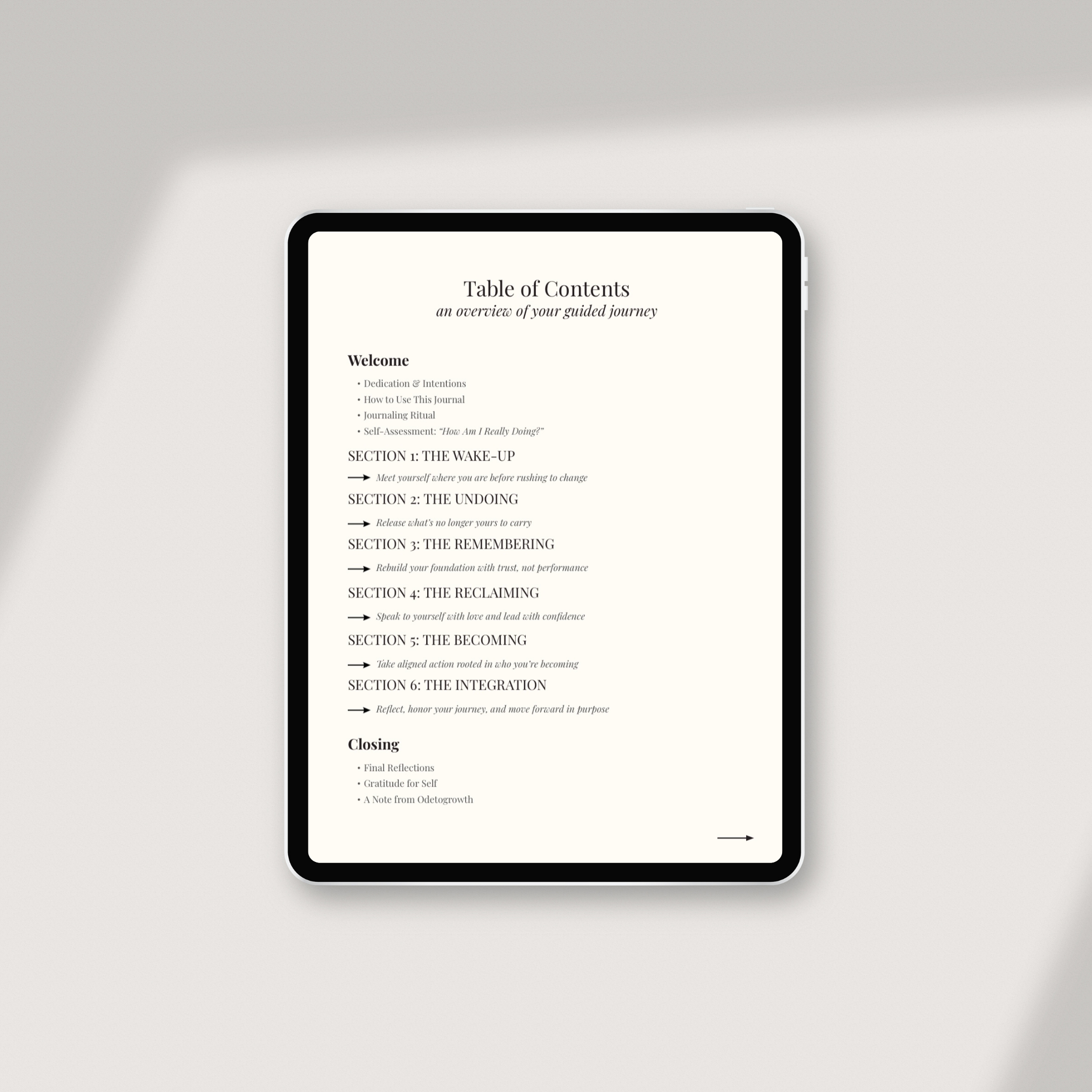 Odetobecoming | Digital Guided Journal for Healing & Self-Discovery
