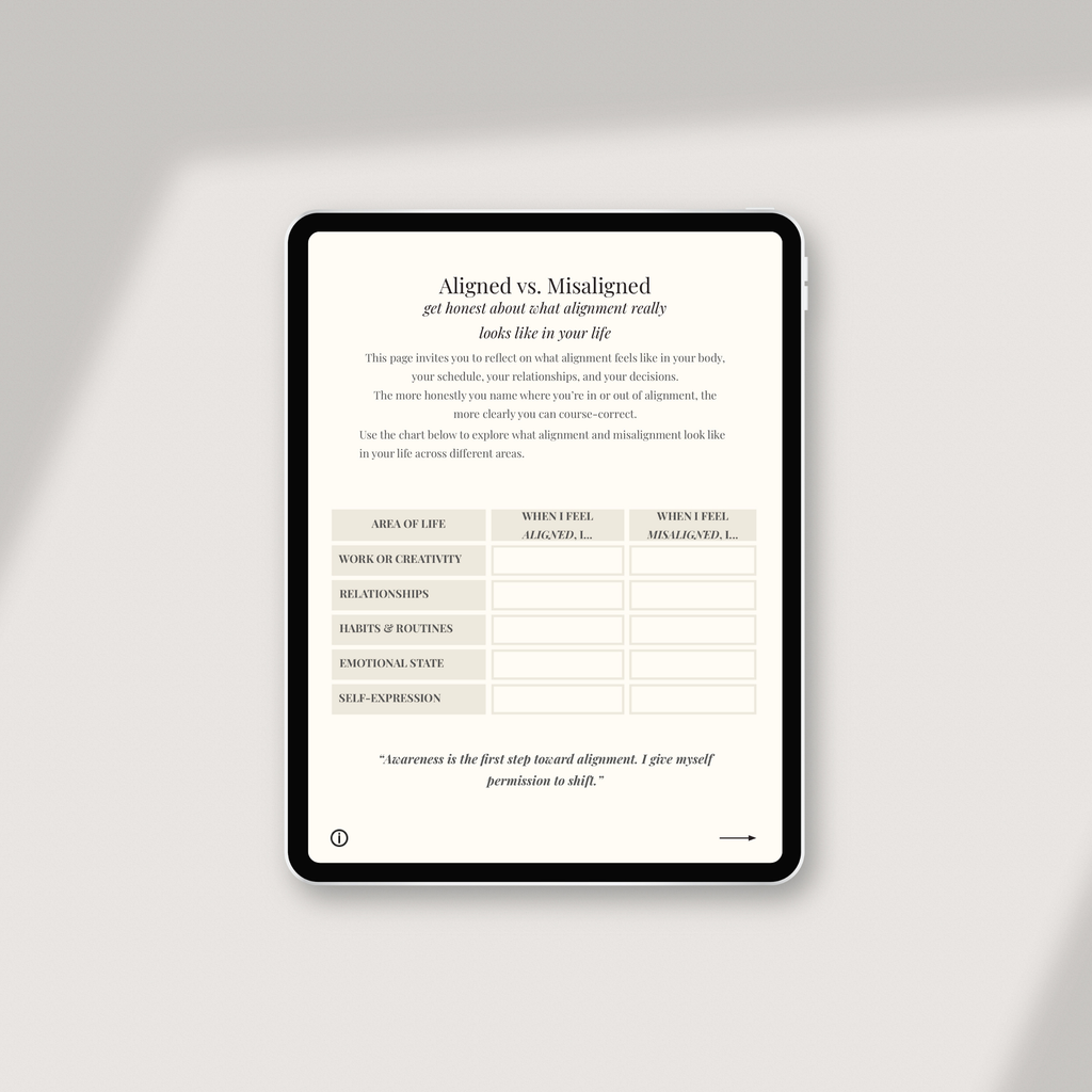 Odetoalignment | Digital Guided Journal for Clarity & Self-Trust