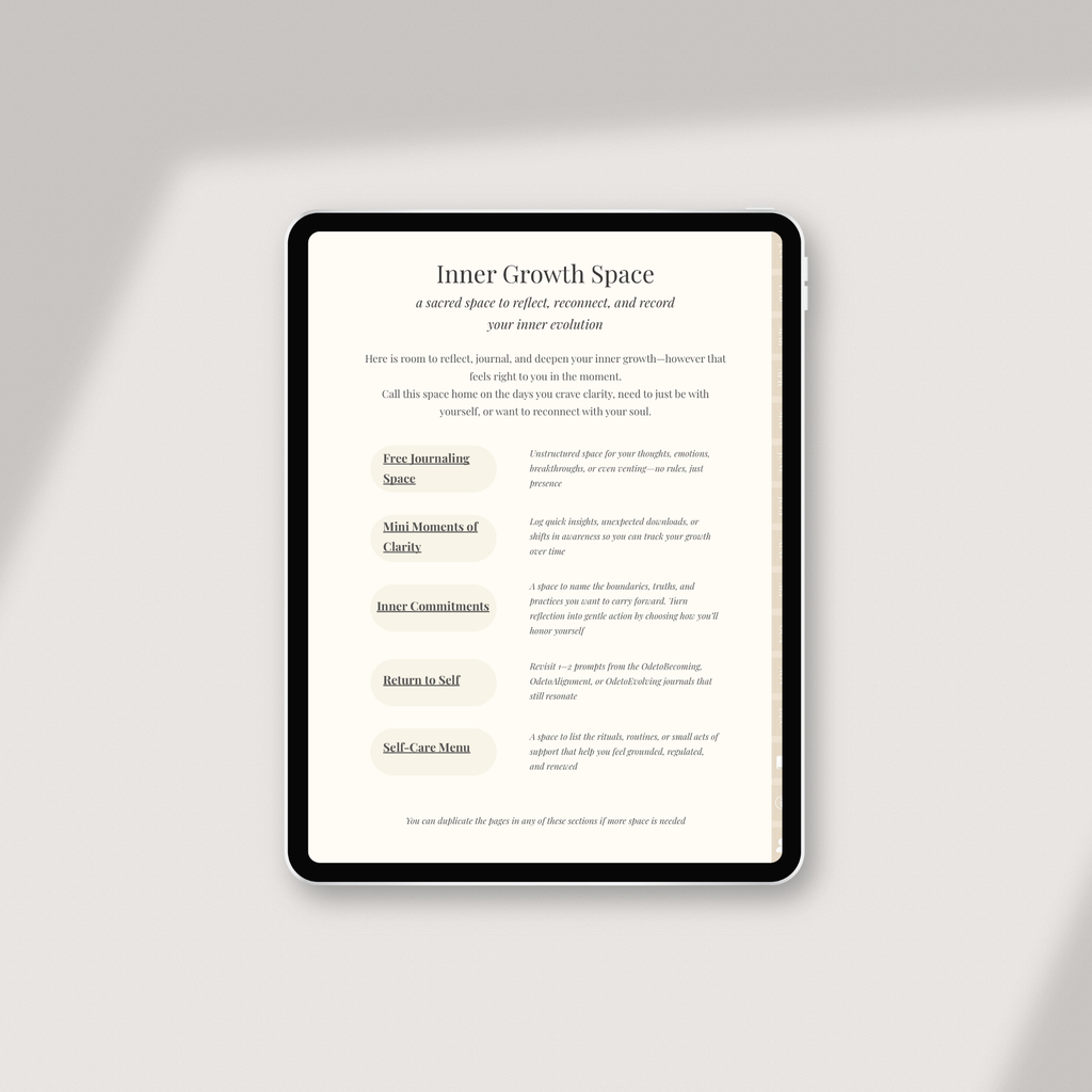 Odetogrowth Journal + Planner Bundle | 3 Guided Journals + Intentional Planner for Healing, Clarity, Embodiment & Purpose