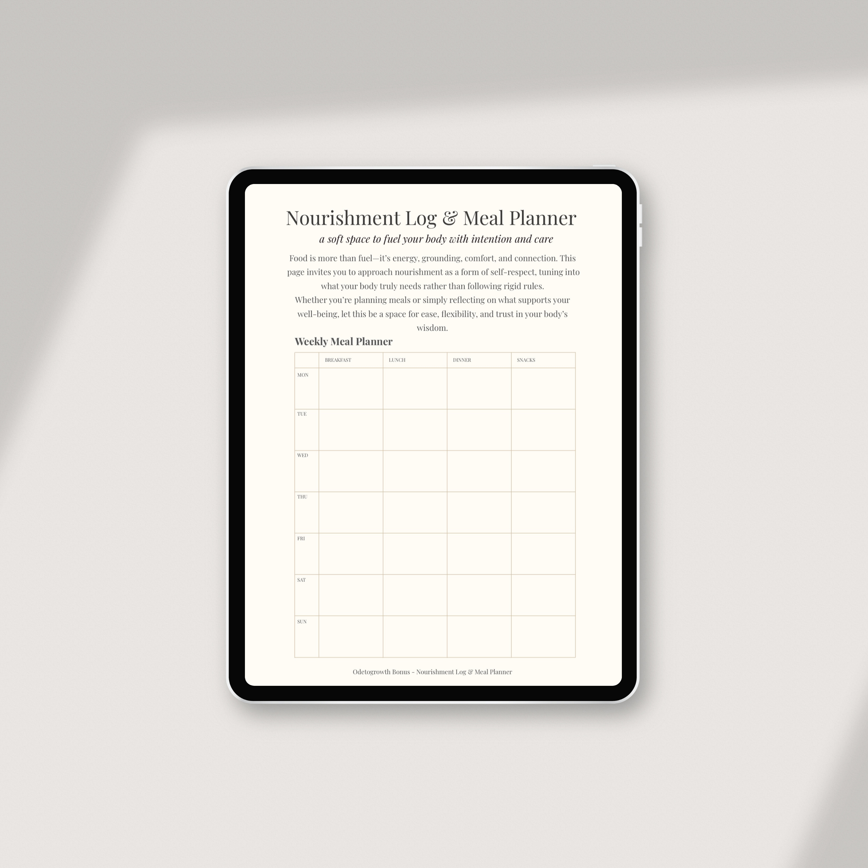 Digital Planner for Personal Growth & Intentional Living | Odetogrowth