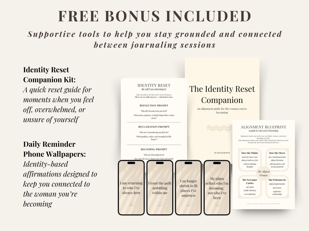 Self-Discovery Journal Bundle | 3 Digital Guided Journals for Healing, Clarity & Self-Expression