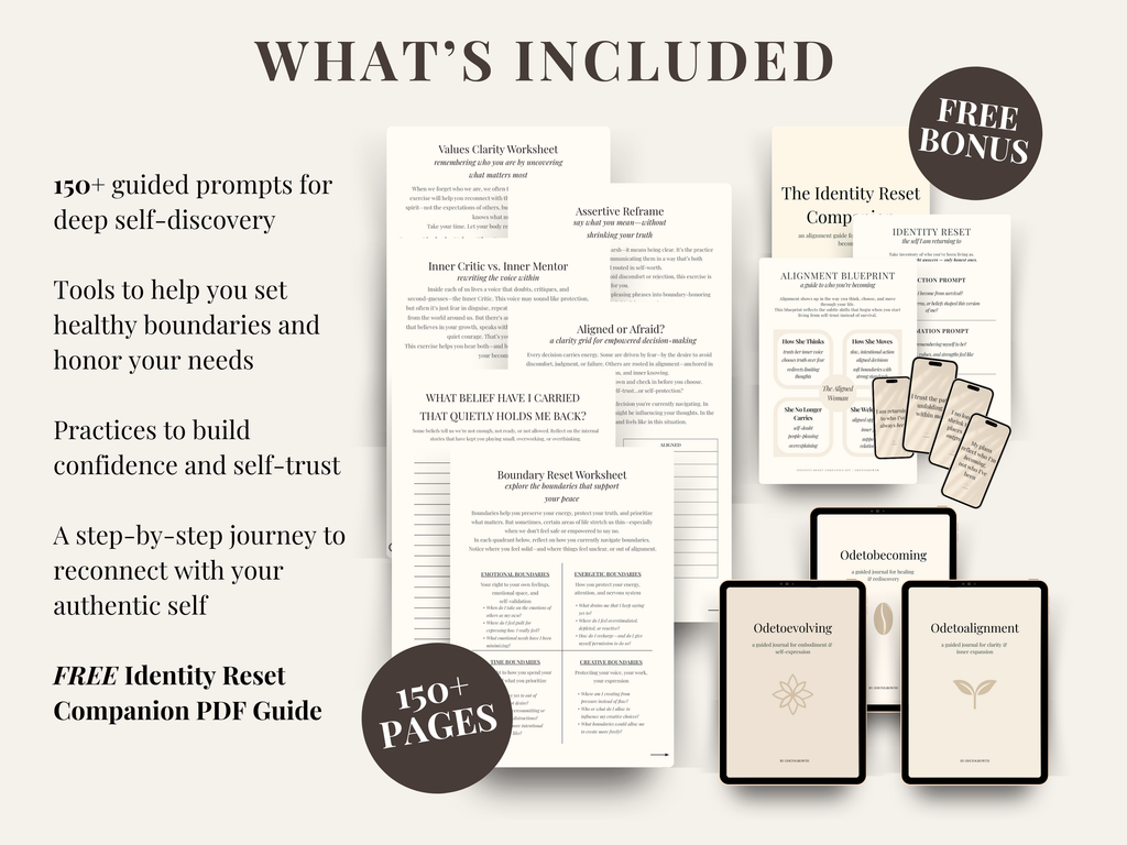 Self-Discovery Journal Bundle | 3 Digital Guided Journals for Healing, Clarity & Self-Expression